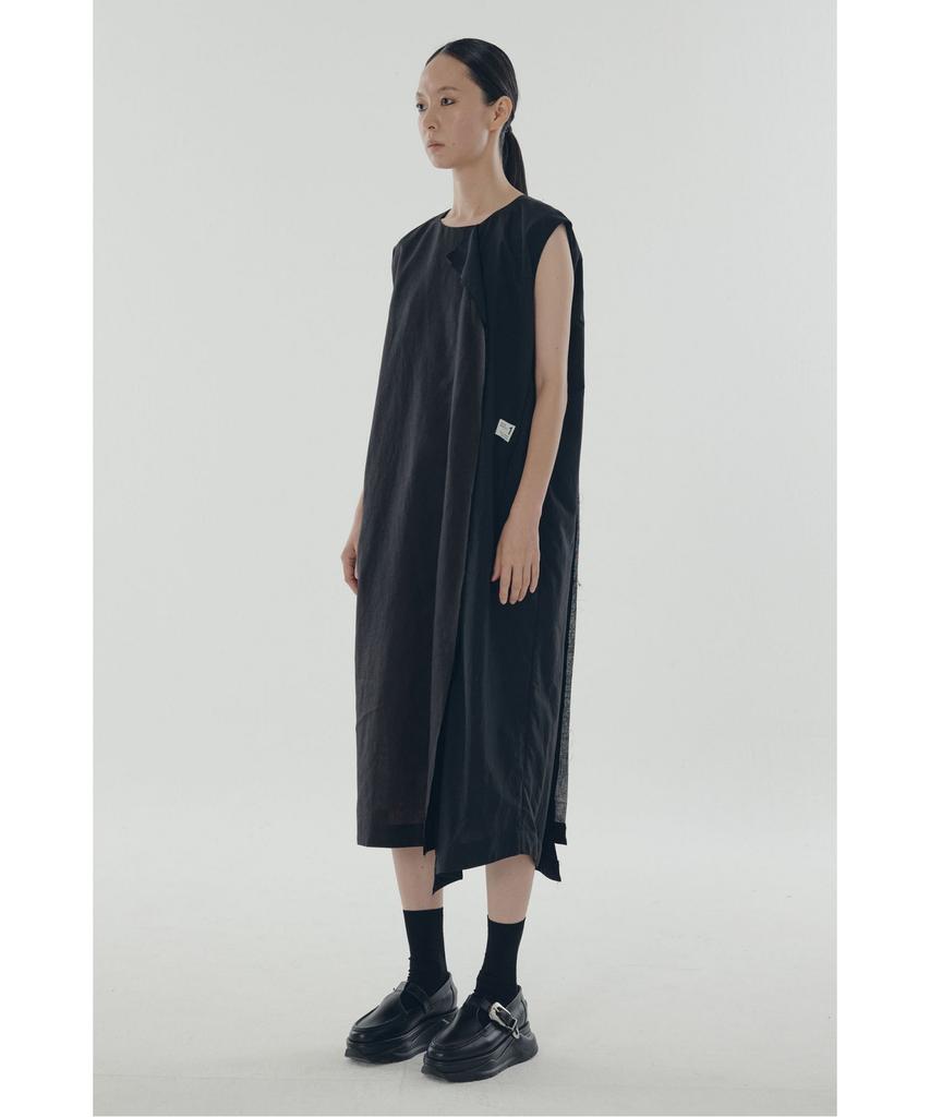 Recorde Split Square Sleeveless Dress_Rqdam25556Bkx