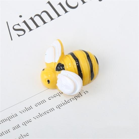 10 шт., Миниатюрный декор из смолы в форме пчелы, яркий цвет, DIY, изысканные Мультяшные животные, миниатюрные аксессуары для рукоделия