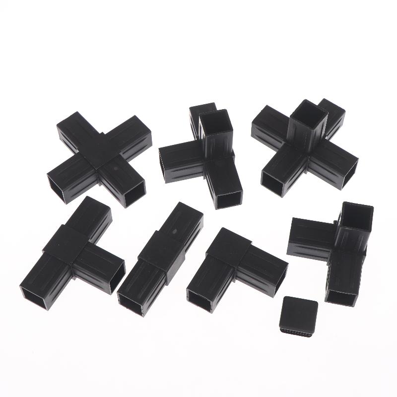 2/6/8/10/20Pcs Hexagonal 6 Through Plastic Fittings Abs Plastic Angle 22Mm Cross Square Pipe Fittings Pipe Angle Code