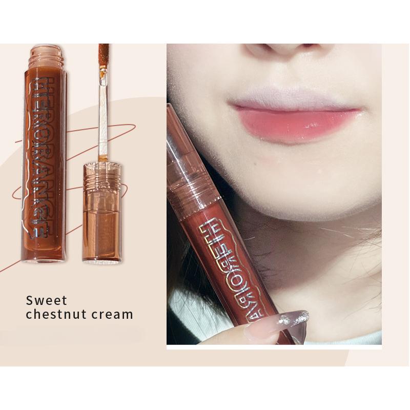 HER ORANGE Lava Paste Шоколадное зеркало Глазурь для губ Водяной туман Роса для губ Женский блеск для губ Нектар для губ Водный блеск Помада Летняя глазурь для губ