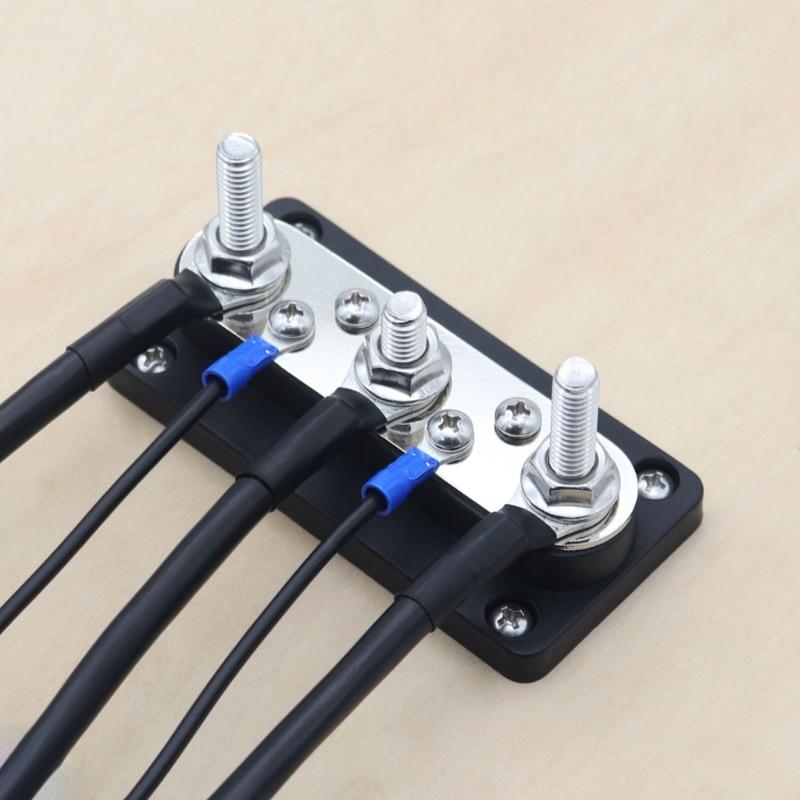 3-контактный блок распределения питания, шина с крышкой, номинальный ток 150 А, морская шина, автомобильная и солнечная проводка