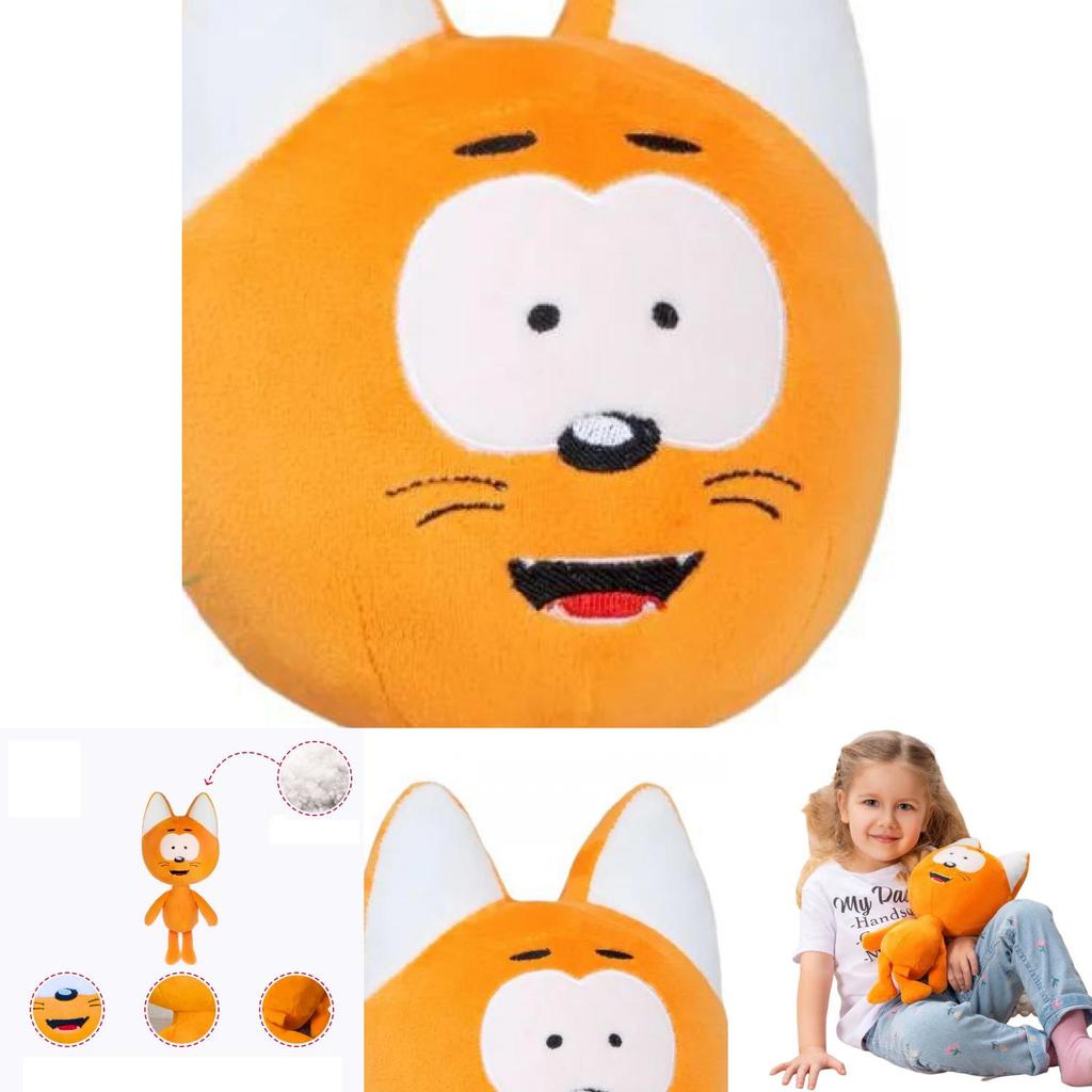 Очаровательная плюшевая кошка Kote Kitty, мягкая мультяшная игрушка для детей, яркого оранжевого цвета