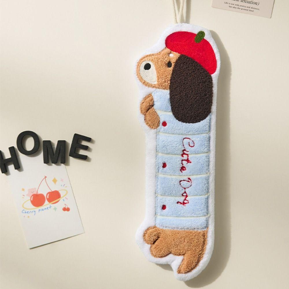 Thicker Dachshund Shaped Hand Towel Quick Drying Dishcloths Creative Cleaning Towel  Kitchen