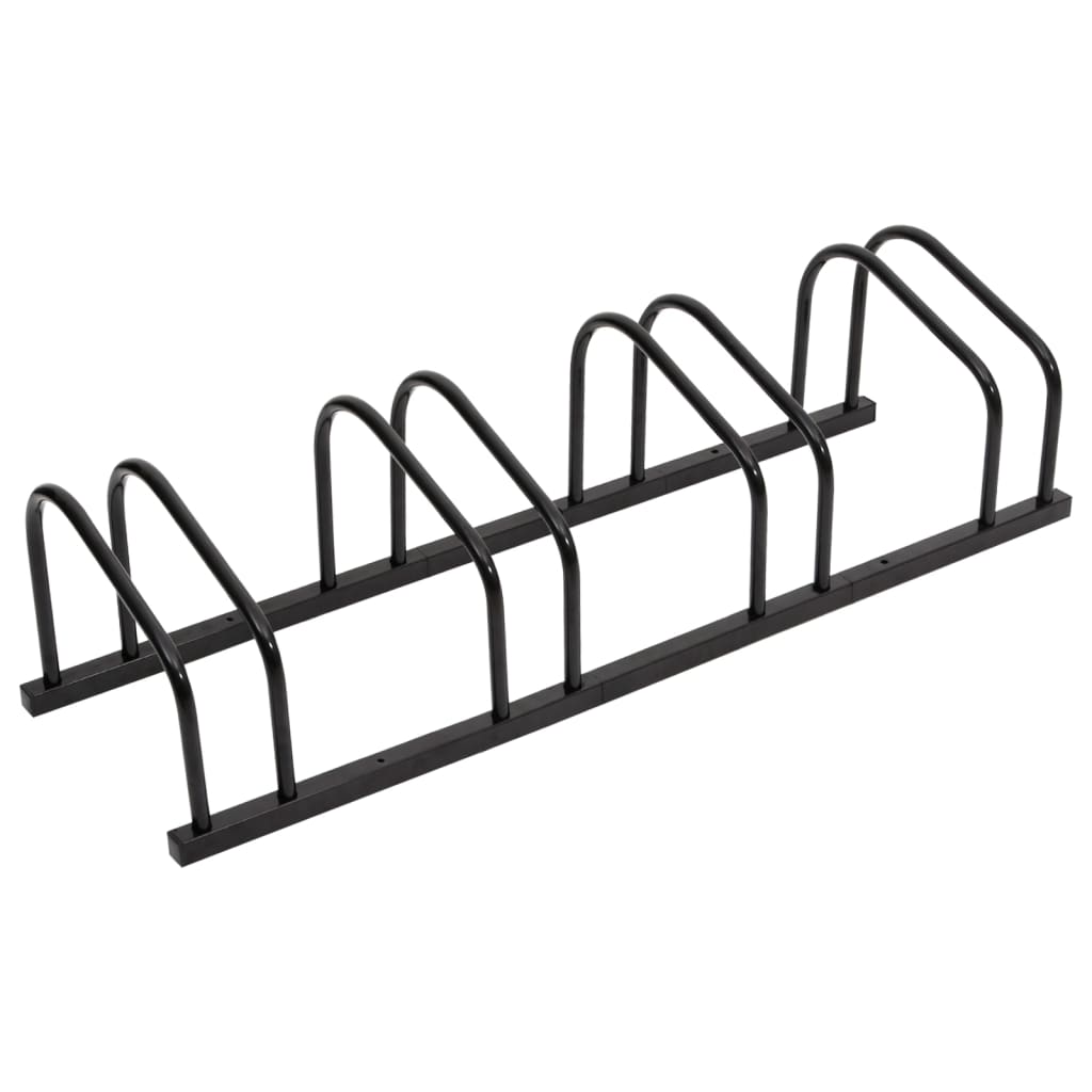 4 Bike Stand Black Steel