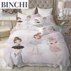 Милый милый комплект постельного белья для детей принцессы из микрофибры с рисунком единорога, лебедя, балетной девочки, пододеяльник для девочек, женщин, подарок на день рождения