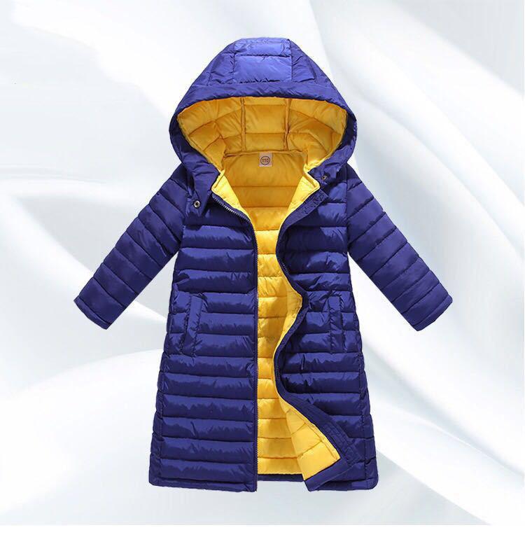 Осенне-зимняя верхняя одежда Куртка для мальчиков девочек Стеганая с капюшоном Детское пальто Детские парки Мягкая Тонкая