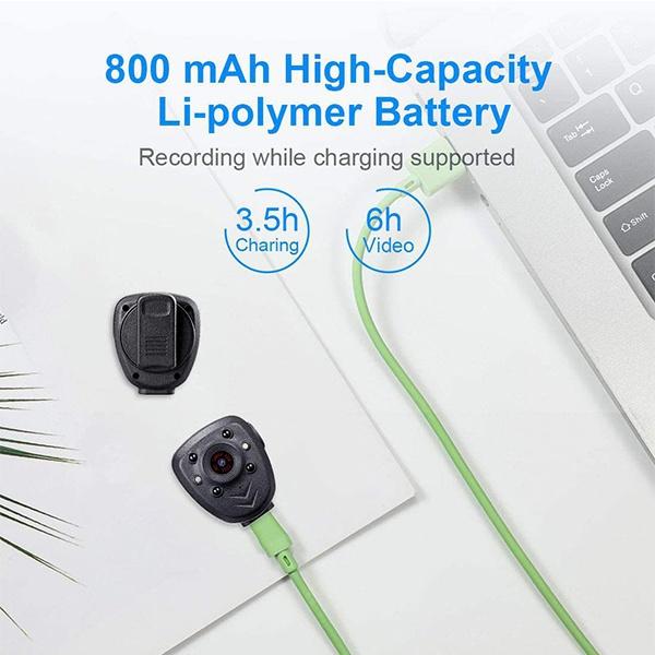 High Quality Mini Camera HD1080P Sports Video Recorder Built-in 32GB Memory Card Wearable Police Camera with Night Vision Function