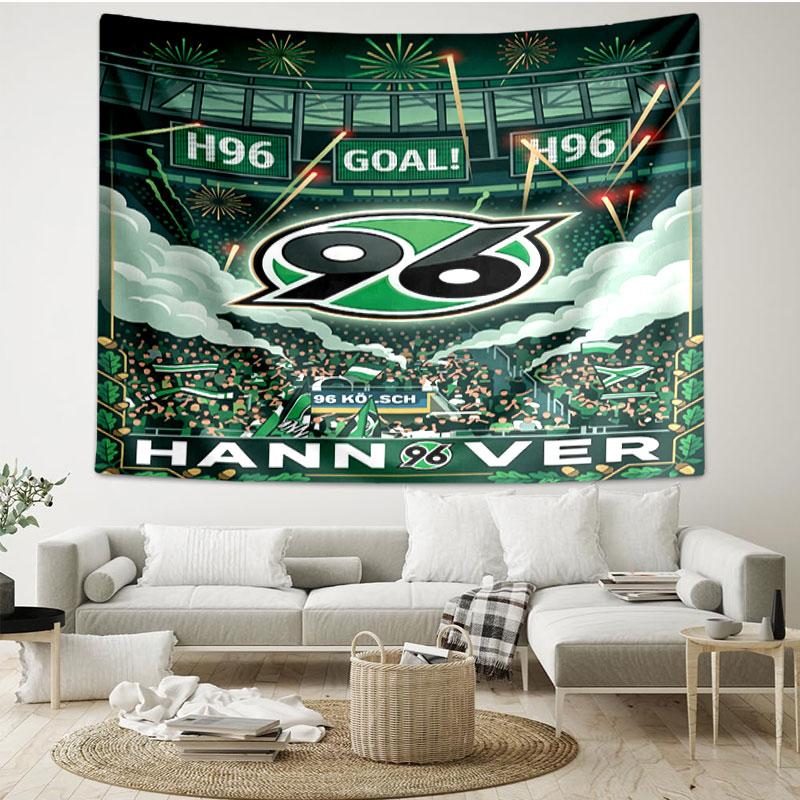 Hannover 96 Football Print Tapestry - Portable Wall Decor Cloth, for Home, Dorm, Travel, Bedroom, Living Room - Ideal Birthday Housewarming Gift