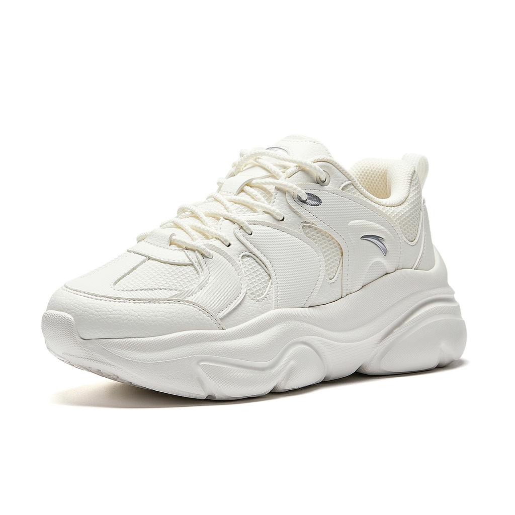 Anta Meow Meow Shoes 6 Trendy Versatile Wear Resistant Height Increasing Low Top Casual Shoes Thick Sole Dad Shoes Women Sneaker White 922548888-1