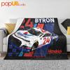 2021 №24 Уильям Байрон «Valvoline Darlington Throwback» Плед-одеяло размера L, Ультрамягкий, Зимний, Покрывало для дивана, Постельное белье