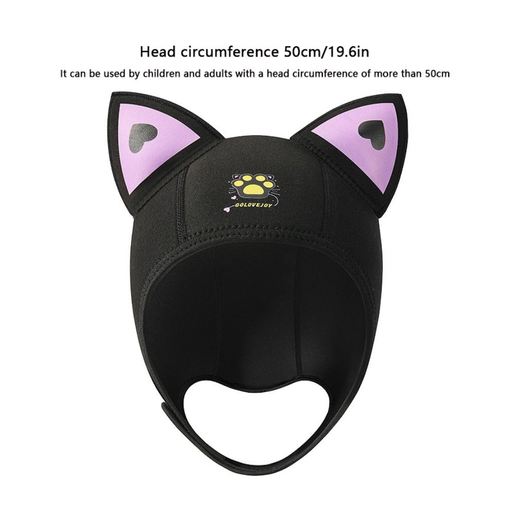 Неопреновый гидрокостюм капюшон 3 мм плавание сноркелинг шапки новый кошачьи ушки дайвинг капюшон