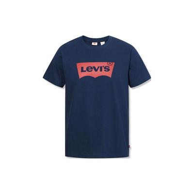 Мужская футболка с коротким рукавом и круглым вырезом с принтом логотипа Levis, синяя A4391-0009