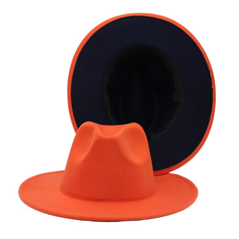 Мужские фетровые шляпы унисекс в стиле пэчворк фетровая шляпа женская двухцветная широкополая шляпа в стиле джаз-цилиндр осень-зима британская ретро-панама кепка