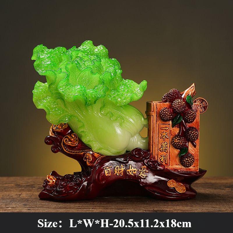 Фэн-шуй Богатство Удача Капуста Украшения Домашний Шкаф Декор Подарки на Новоселье Поделки Чжаоцай