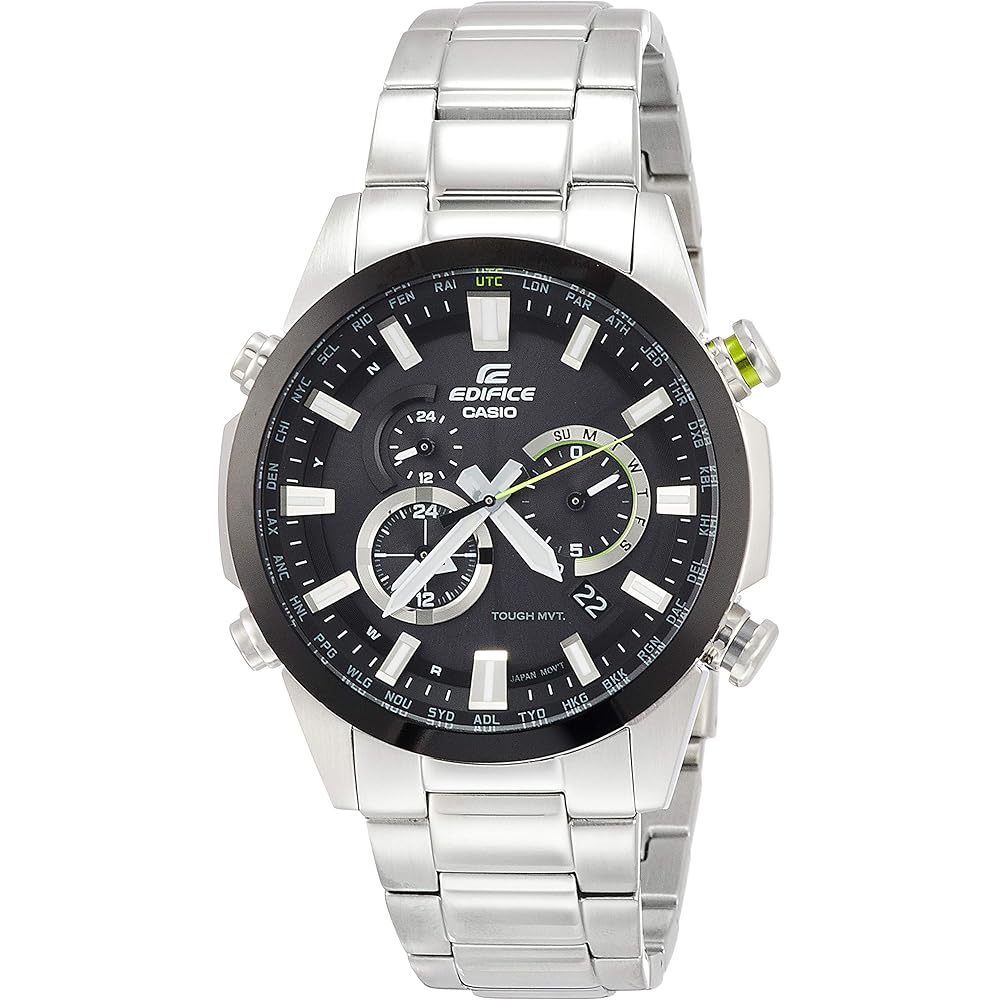 Casio Edifice EQW-T640DB-1AJF Men's Radio Solar Watch Stainless Steel Black Dial