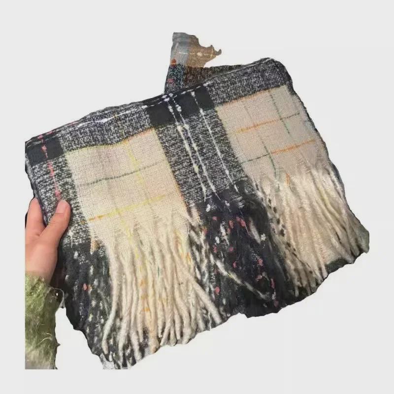 Retro Plaid Starry Sweet Potato Scarf - Soft, Warm, Versatile Accessory for Women In Autumn and Winter