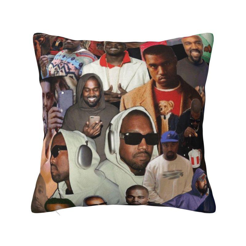 Luxury Popular Singer Kanye West Cushion Covers xcm Velvet Pillow Case for Car Square Pillowcase Bedroom Decoration