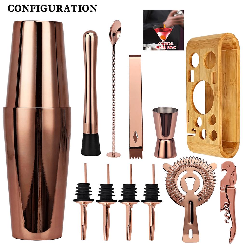 Барные инструменты Набор миксеров из нержавеющей стали Кружка для коктейльного миксера Набор из 12 предметов Снежный кувшин Миксер Полный набор
