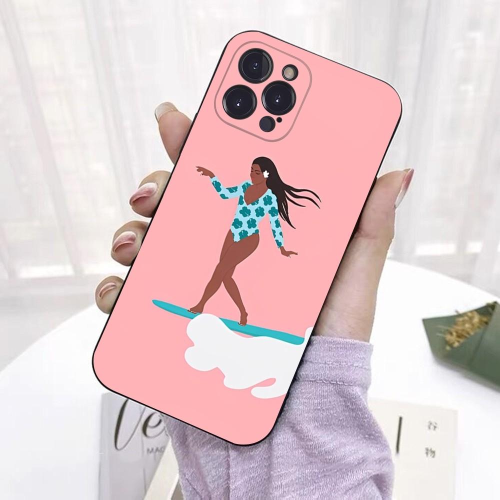 Чехол для телефона "Девушки на серфе" для iPhone 15 6 7 8 Plus 11 12 13 14 Pro SE 2020 MAX Mini X XS XR Задний чехол Funda