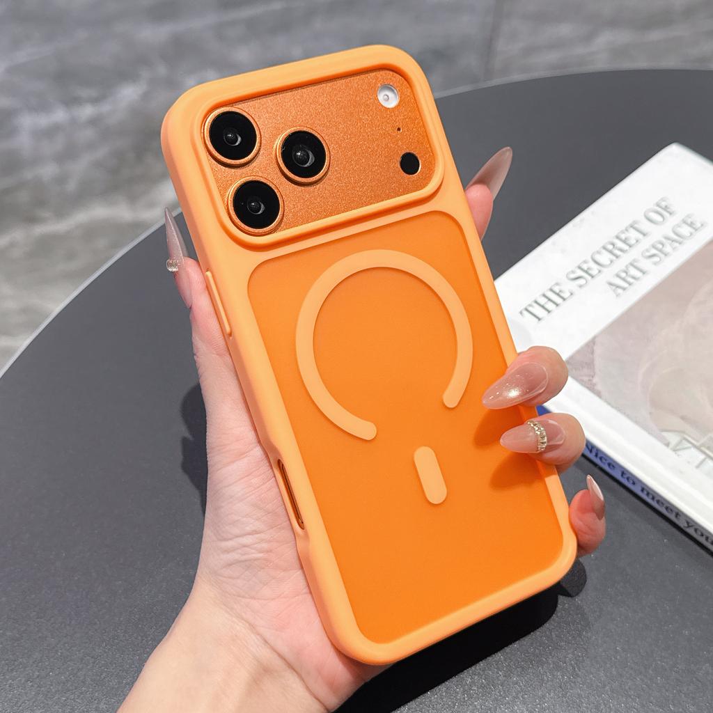 Матовый чехол для телефона с ощущением кожи, магнитный, для iPhone 17 Air 16 15 14 13 12 Pro Max Plus, для Magsafe, противоударный