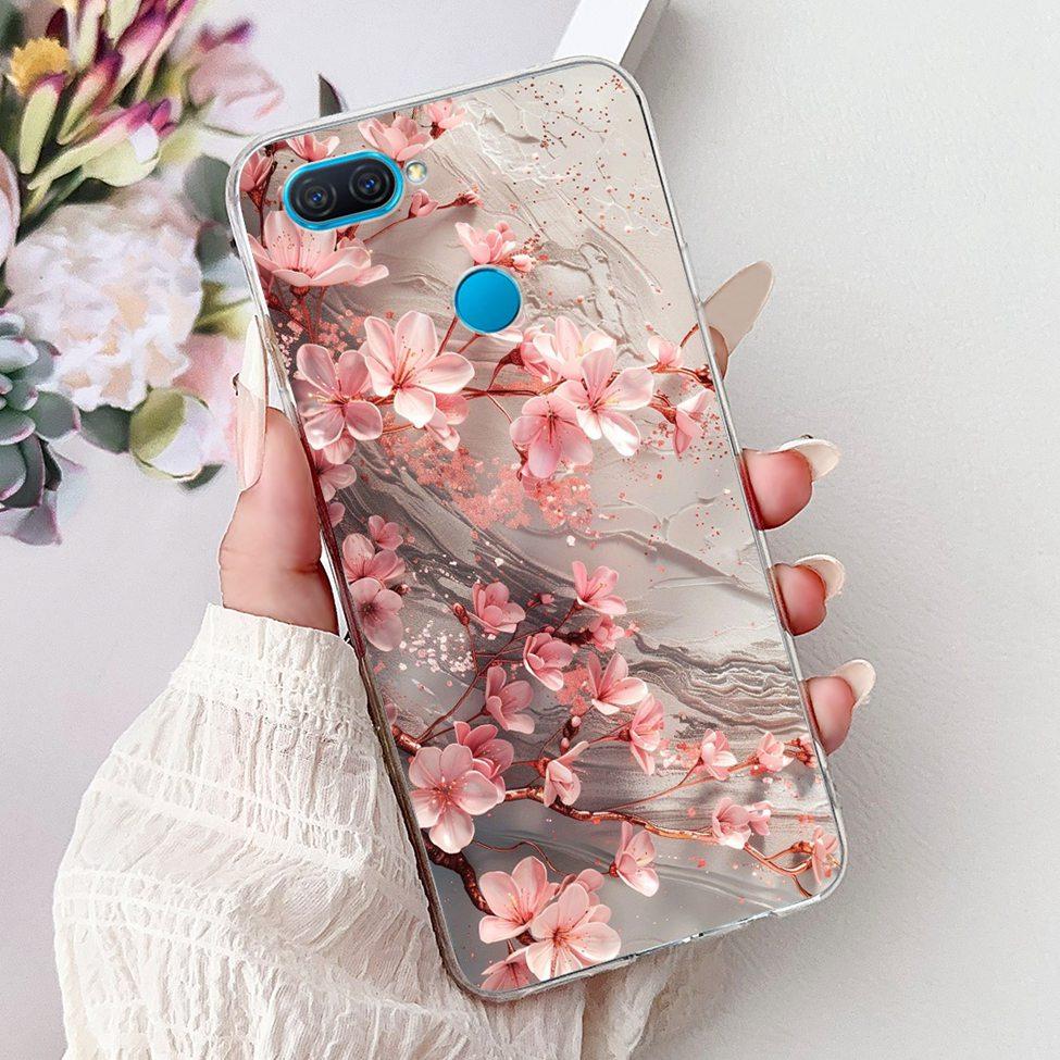 Clear For Oppo A12 CPH2077 CPH2083 Cover For Oppo A12 Case Luxury Butterfly Love Fashion Flowers Cool Lion Cute Painted