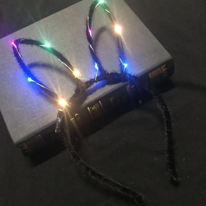 1 Pcs Headwear Hair Band Girls Accessories Cat Ear Headband Party Headdress Flashing with LED Light