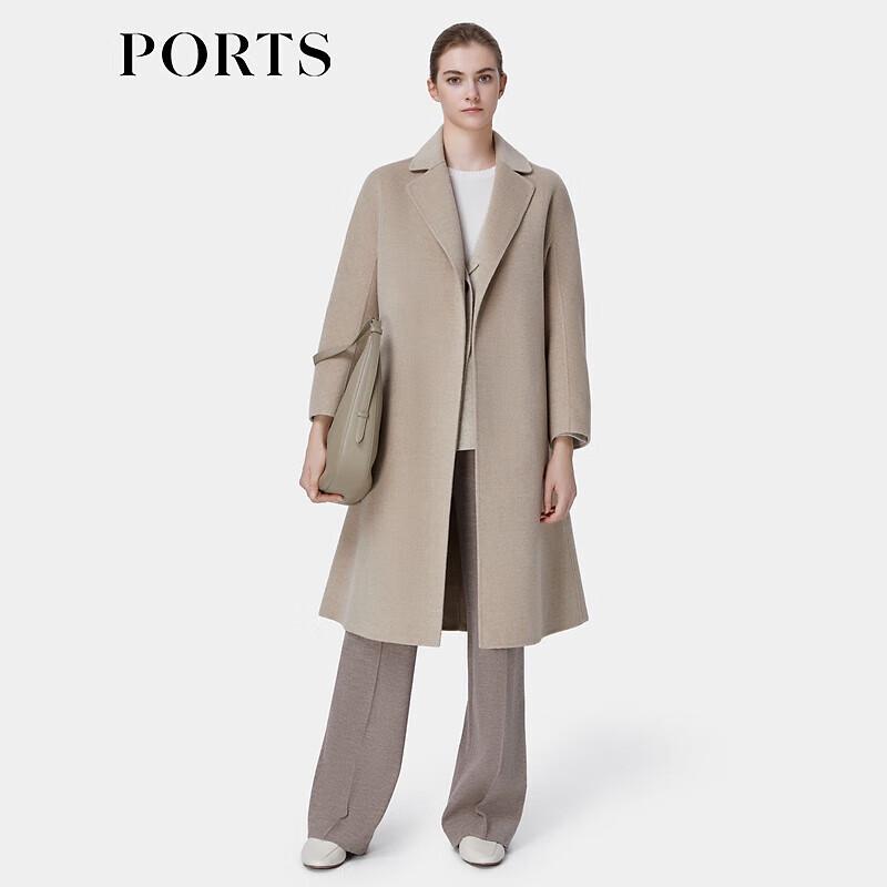 PORTS Women's Autumn/Winter Wool Cashmere Blend Trench Coat