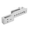 Sliding Glass Door Lock 12 Holes Limit Metal Security Latch for Home Hotel Bathroom Frameless Shower Room Silver 8mm