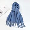 Light Blue Seahorse Hair Scarf Women's Winter Versatile High-end Sense Color Scarf European and American Multi-color Shawl