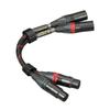 Кабель TOPPING XLR-XLR 6N OCC экранированный аудиокласса XLR, короткий, черный, пара, TCX1-25, приблизительно. Кабель длиной 25 см, с проводником высокой чистоты, двухжильная конструкция.