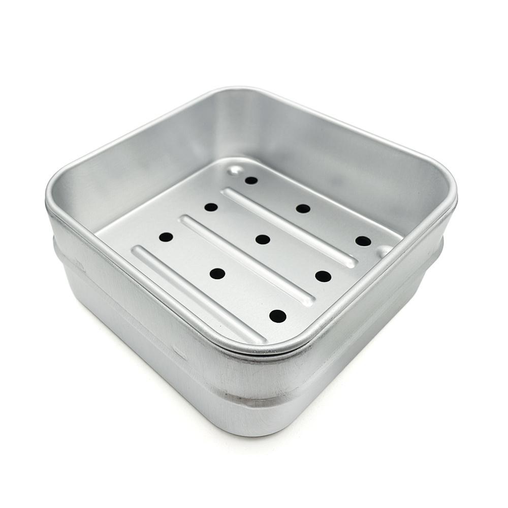 Квадратная алюминиевая стоматологическая чашка Стоматологическая коробка с крышкой Алюминиевый стоматологический держатель Стоматологический контейнер-лоток