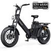 Tesway X5 AWD Electric Bike, Peak 3000W Dual Motor, 52V 60Ah Battery, Range 300km, 20*4.0'' Tires, 7 Speed, 8A Charger
