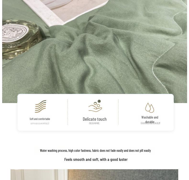 Antarctic Washed Cotton Lightweight Summer Quilt - Single/Dormitory, Double, Machine Washable