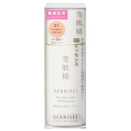 Sekkisei Clear Wellness BB-эссенция для легкого покрытия кожи 01 Слегка светлый натуральный цвет 30 мл SPF50+ / PA++++