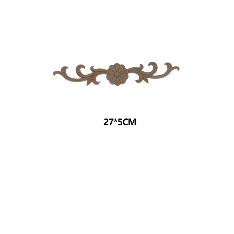 European Solid Wood Carved Floral Applique for Furniture and Doors