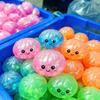 Colorful Ribbon Buns - A Fun and Colorful Shiny Style Baking Toy for Stress Relief and Venting. Transparent Coloration.