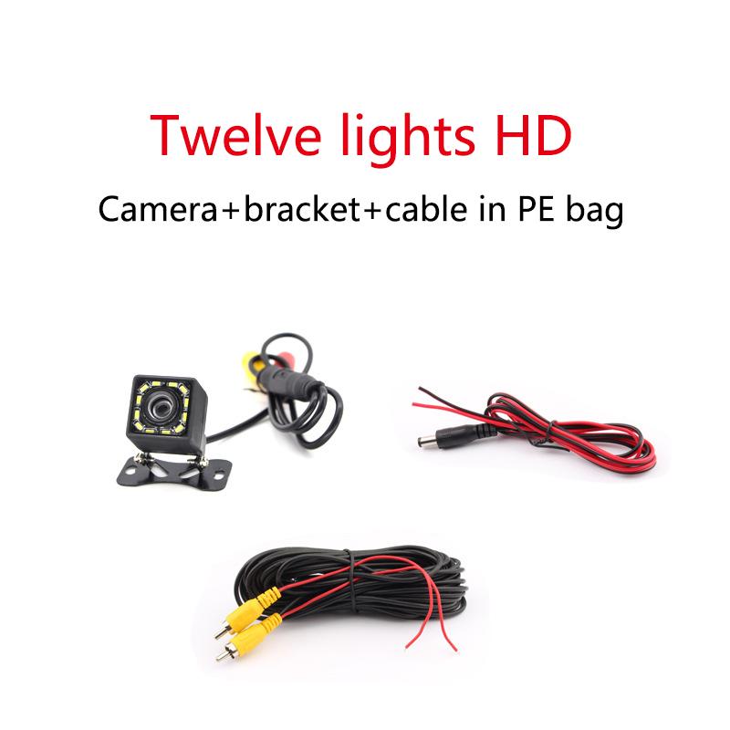 Led Night Vision Car Rear View Camera With Video Cable Universal Reverse Camera Color Image Waterproof Auto Backup Monitor Hd