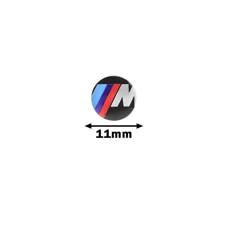 kfwhl7 11mm 14mm Aluminum Car Remote Key Emblem Sticker Auto Accessories For BMW M Power I3 G08 F15 F16 G20 E34 F94 F95 G30 G11 G12 E36