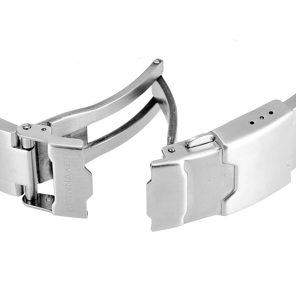 Часы CROFT, черный циферблат, нержавеющая сталь, сапфировое стекло, автоматический завод, водонепроницаемость 15 АТМ, 40 мм, серебристые [Spinniker] SP-5100-11 мужские [Товар]