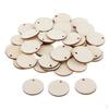 50x Unfinished Round Wooden Pendants Discs Tree Decoration Wall Door