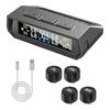 Stynxro Датчик давления в шинах TPMS Датчик давления воздуха Обнаружение вибрации автомобиля Контроль давления и температуры в реальном времени Двойная зарядка от солнечной батареи/USB