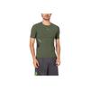 Under Armour Однотонная футболка с принтом логотипа, круглый вырез, короткий рукав, для фитнеса, мужская, цвет Армейский зеленый 1289555-330