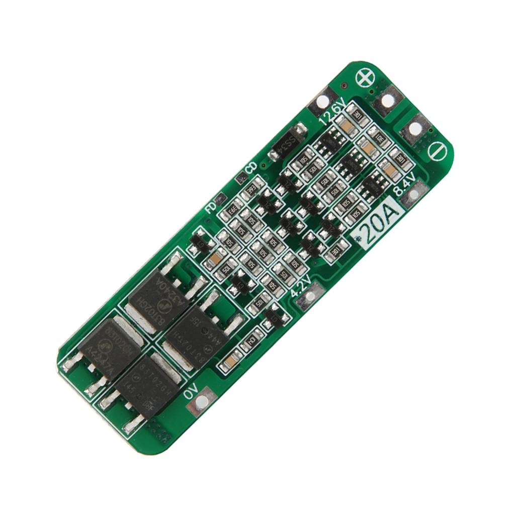 3S 20A 12.6V Cell Li Ion Lithium Battery 18650 PCB Protection Board Auto Recovery
