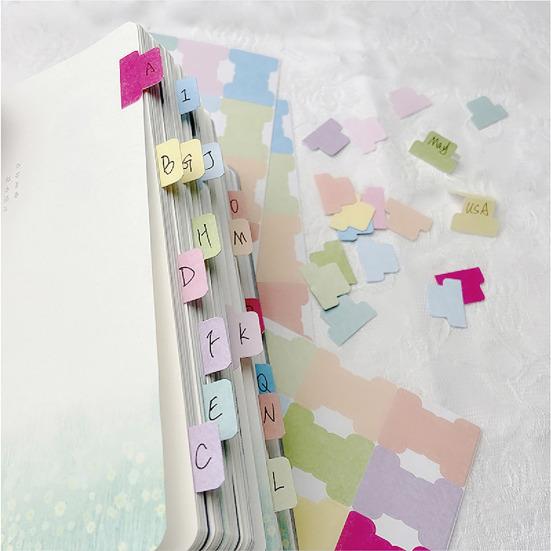 5 Sheets Bible Tab Large Letter Print PVC Self-adhesive Bible Sticky Index Label Book Page Marker Sticker Bible Study Journaling Supplies