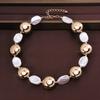 Irregular Baroque Pearl Splicing Metal Collar Niche Design Clavicle Chain Jewelry Necklace