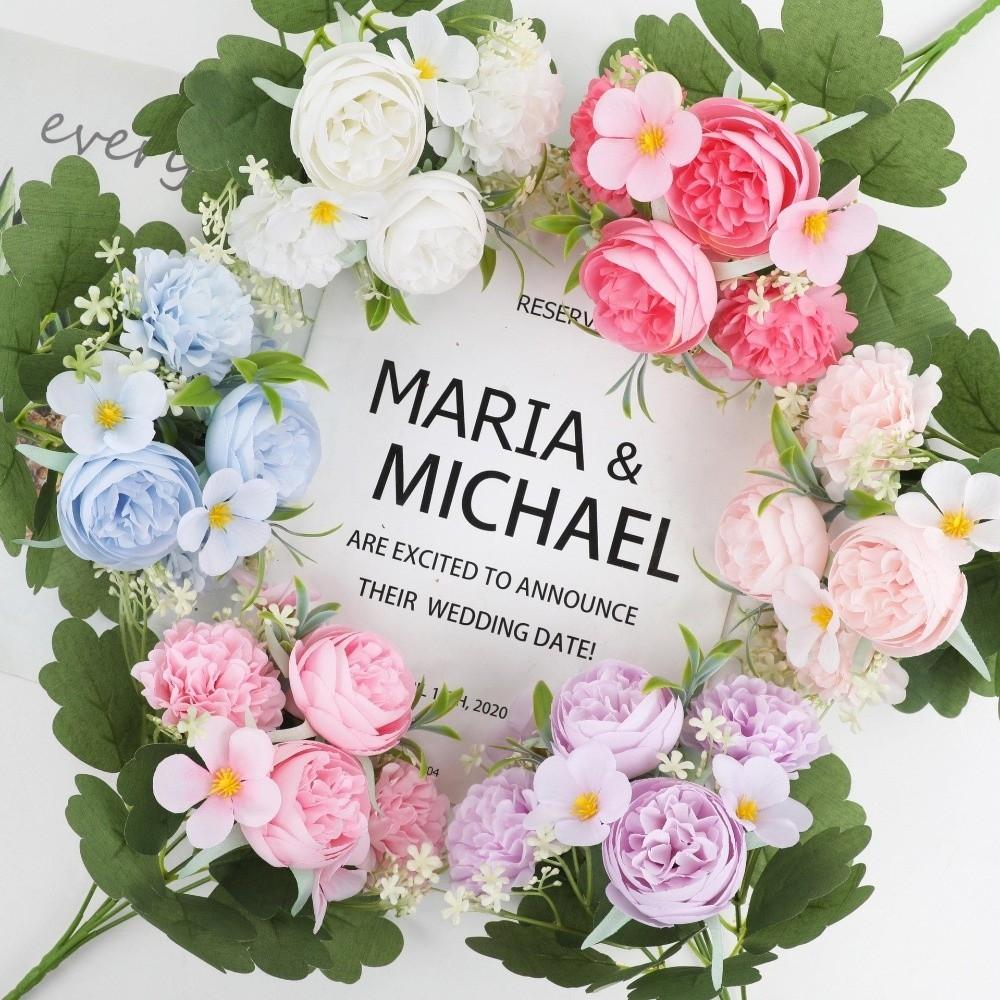 Silk Cloth Simulated Peony Flower Mother's Day Gifts Wedding Fake Flower Bridal Bouquet Home Decor