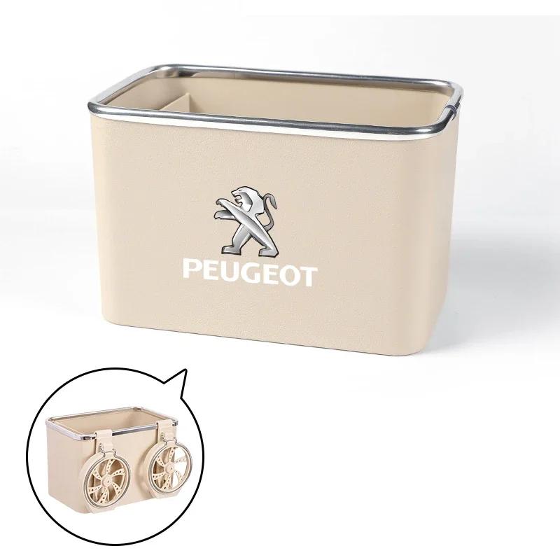 Car Sticker Central Console Armrest Box Upper Lower Storage Box Organizer Container For Peugeot 206 207 307 2008 308 407 408 508