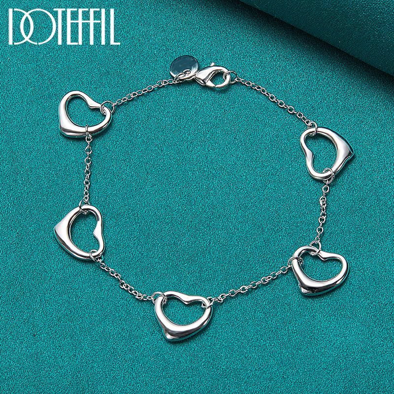 Love Bracelet Silver Romantic Jewelry