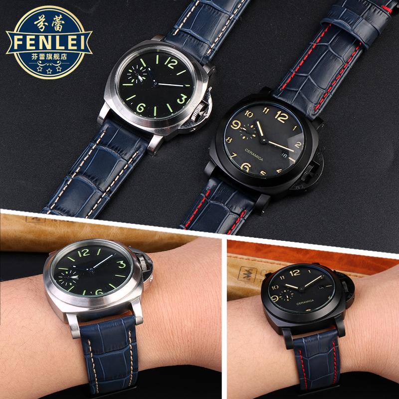 Высококачественный водонепроницаемый ремешок для часов для Panerai PAM688 441/1313, мужской синий ремешок из воловьей кожи, аксессуары 22 мм, 24 мм, 26 мм