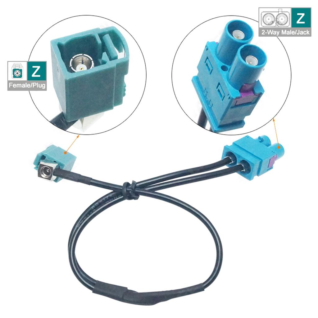 Адаптер антенны для автомобильных радиомагнитол Антенный адаптерный кабель Y-Антенный адаптер Fakra (Z) Гнездо Двойные разъемы Fakra Кабель